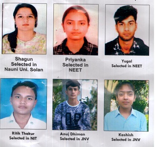 Selected Students in Various Courses snps bhareri